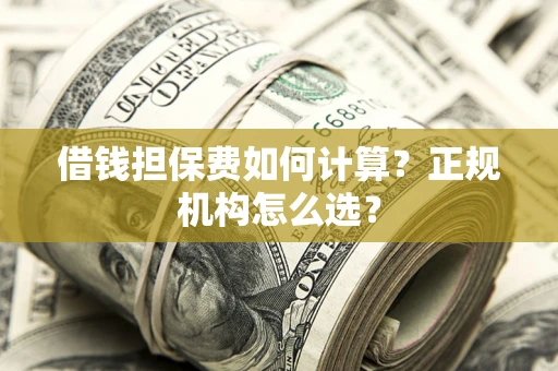 济南借钱担保费如何计算？正规机构怎么选？