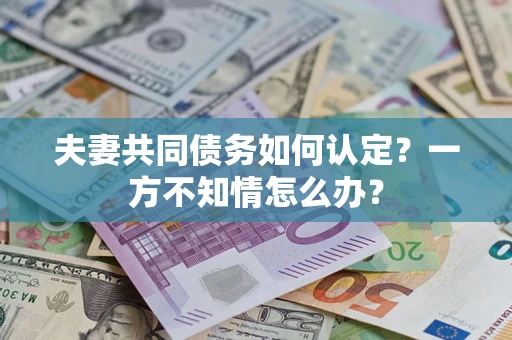济南夫妻共同债务如何认定？一方不知情怎么办？