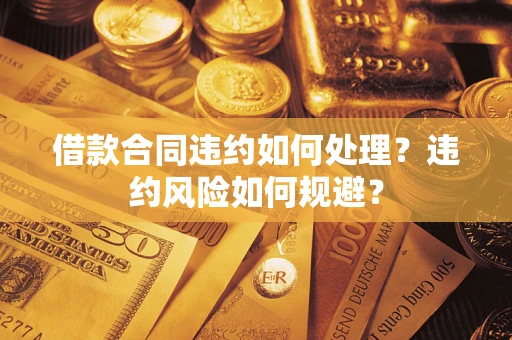 济南借款合同违约如何处理？违约风险如何规避？
