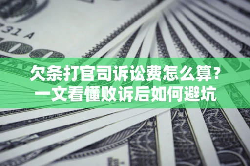 济南欠条打官司诉讼费怎么算？一文看懂败诉后如何避坑